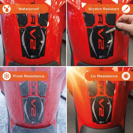 Adhesivo protector de depósito para moto de resina 3D, compatible con la Ducati Monster V2 2026