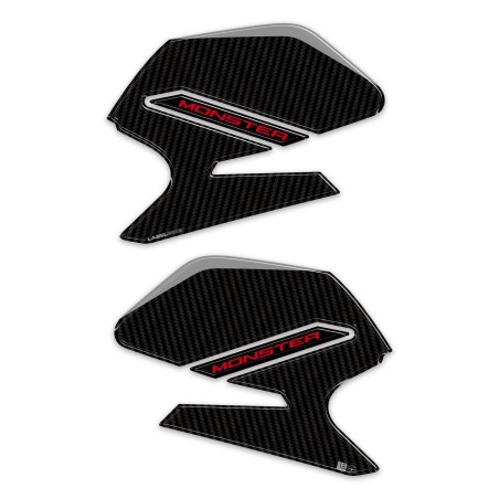 Adhesivos 3D laterales para el depósito de la moto, compatibles con la Ducati Monster V2 2026