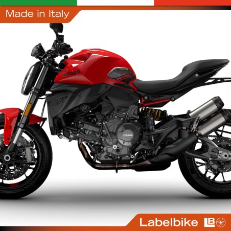 Adesivi 3D Laterali serbatoio moto compatibili con Ducati Monster V2 2026