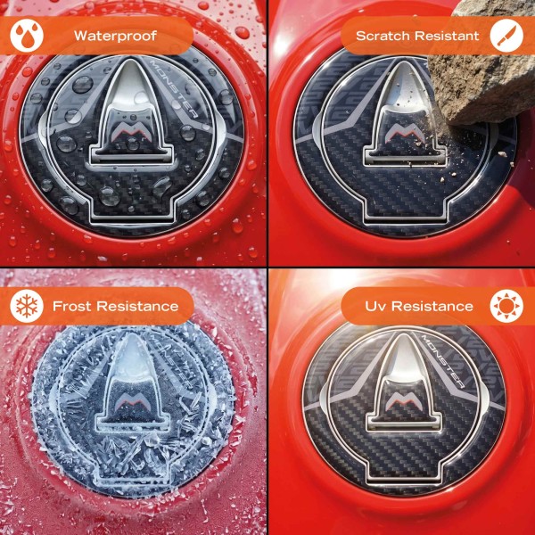 3D fuel cap sticker for motorbikes, compatible with the 2026 Ducati Monster V2