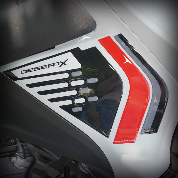 Autocollants 3D latéraux pour réservoir de moto, compatibles avec la Ducati DesertX 2026