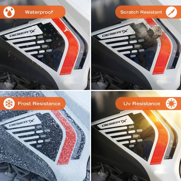 Autocollants 3D latéraux pour réservoir de moto, compatibles avec la Ducati DesertX 2026