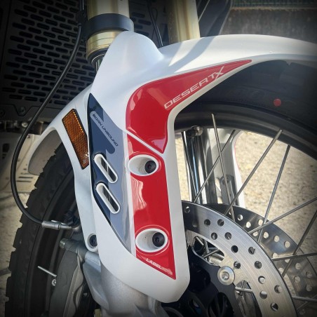 Autocollants 3D de protection pour tiges de suspension de moto, compatibles avec la Ducati DesertX 2026