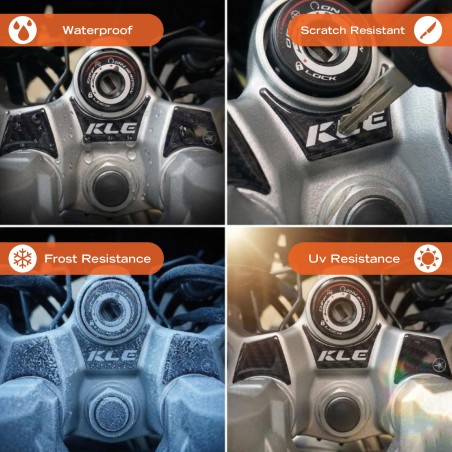 Adesivo 3D Protezione Zona Chiave moto compatibile con Kawasaki KLE500 2026