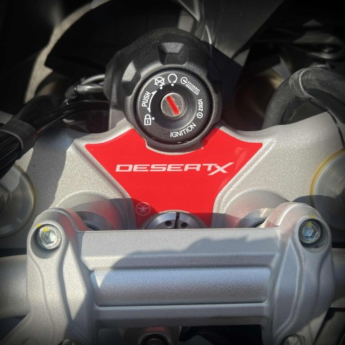 3D protective sticker for the key area of motorbikes, compatible with the Ducati DesertX 2026