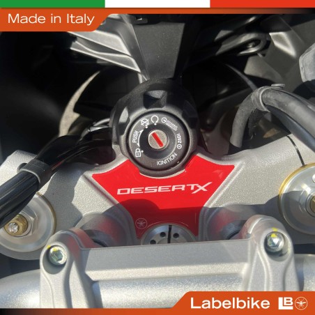 Autocollant 3D de protection de la zone de la clé de moto, compatible avec la Ducati DesertX 2026