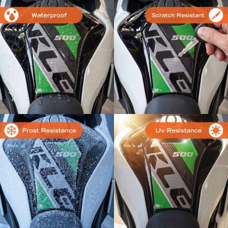 Paraserbatoio Adesivo Protezione moto compatibile con Kawasaki KLE500 2026