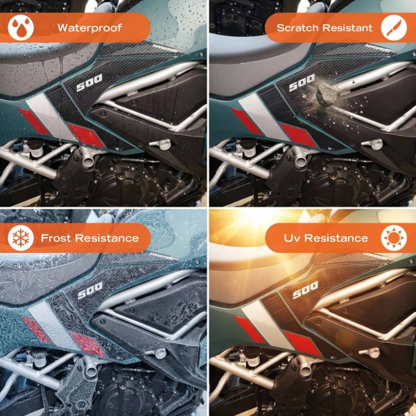 Adesivi Protezioni Laterali Serbatoio compatibili con Kawasaki KLE500 2026