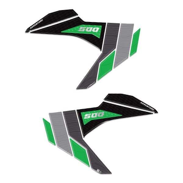Adesivi Protezioni Laterali Serbatoio compatibili con Kawasaki KLE500 2026