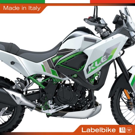 Adhesivos de protección lateral del depósito compatibles con la Kawasaki KLE500 2026