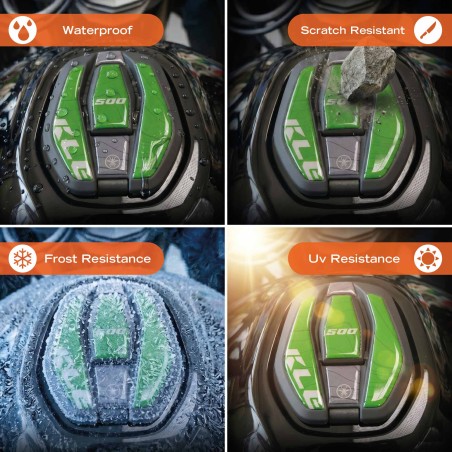 Adesivo 3D Protezione Tappo Serbatoio moto compatibile con Kawasaki KLE500