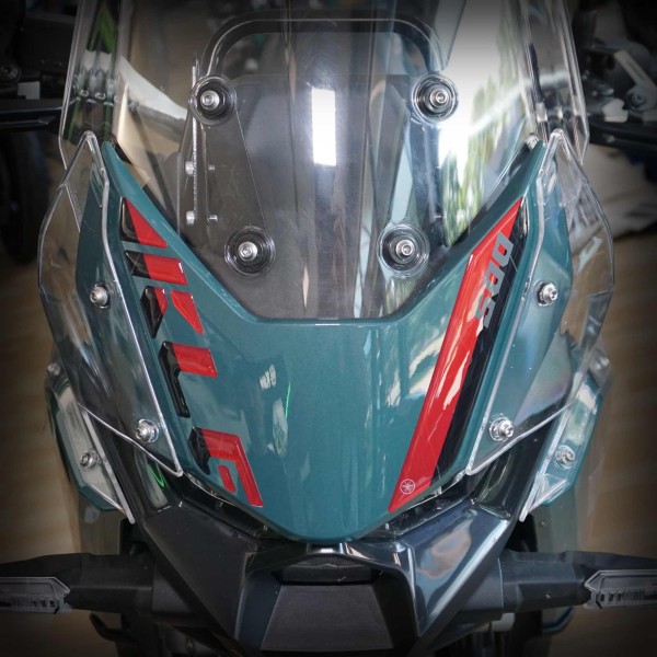 Adesivo 3D Protezione Muso Frontale moto compatibile con Kawasaki KLE500