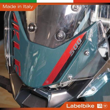 Adesivo 3D Protezione Muso Frontale moto compatibile con Kawasaki KLE500