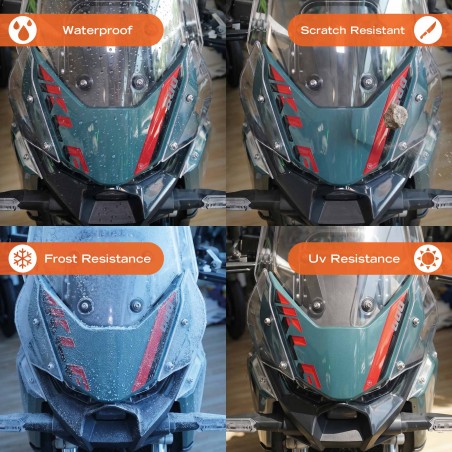Adesivo 3D Protezione Muso Frontale moto compatibile con Kawasaki KLE500