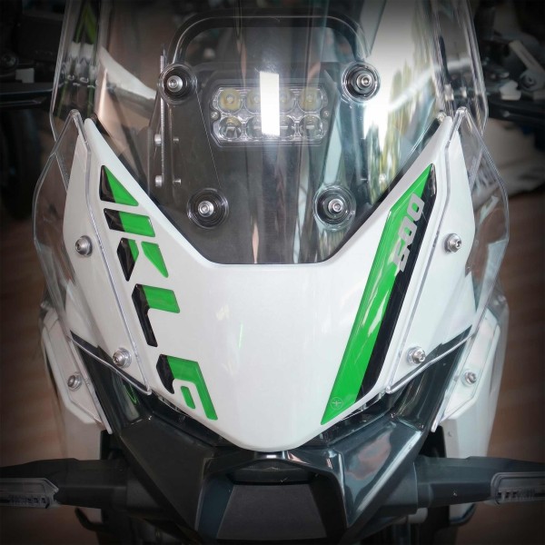 Adesivo 3D Protezione Muso Frontale moto compatibile con Kawasaki KLE500