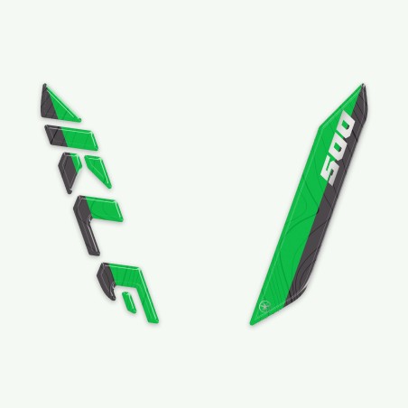 Autocollant 3D de protection du carénage avant de moto, compatible avec la Kawasaki KLE500