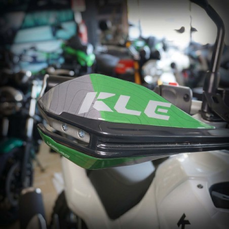 Autocollants 3D de protection pour protège-mains de moto, compatibles avec la Kawasaki KLE500 2026