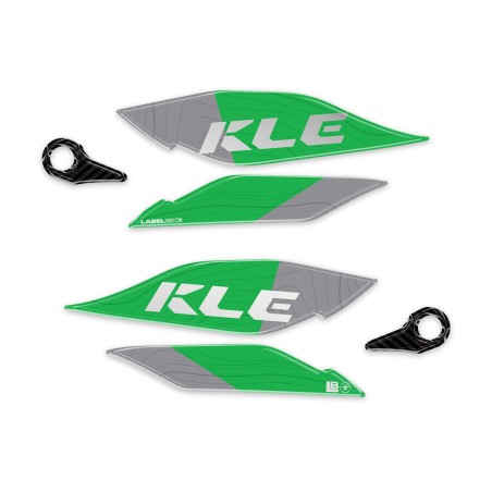 Adesivi 3D Protezioni Paramani moto compatibili con Kawasaki KLE500 2026