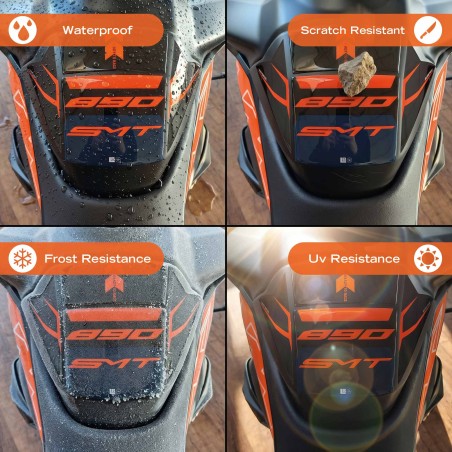 3D Adhesive Fuel Tank Protector for motorbikes, compatible with the 2026 KTM 890 SMT