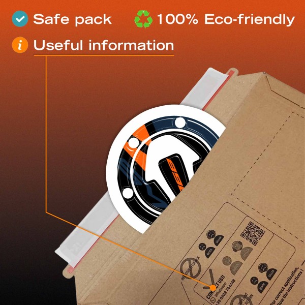 Motorcycle fuel cap protection sticker compatible with the 2026 KTM 890 SMT
