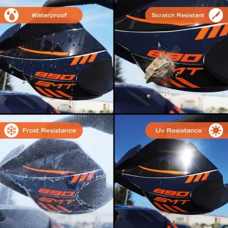 3D Gel Stickers – Motorcycle Handguard Protectors compatible with the 2026 KTM 890 SMT