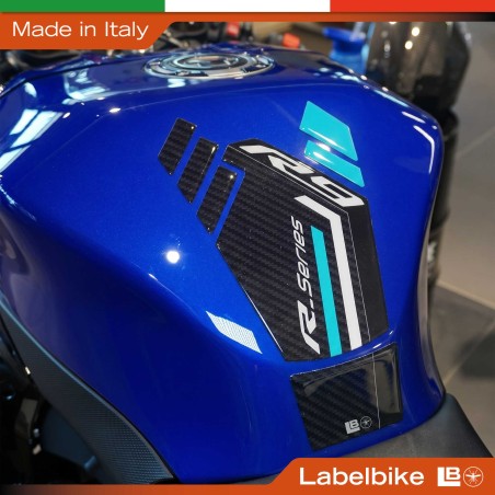Adhesivo 3D con resina para el depósito de la moto, compatible con la Yamaha R9 2025-2026