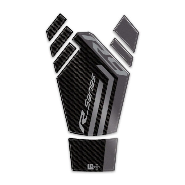 Adesivo resinato 3D Paraserbatoio moto compatibile con Yamaha R9 2025-2026