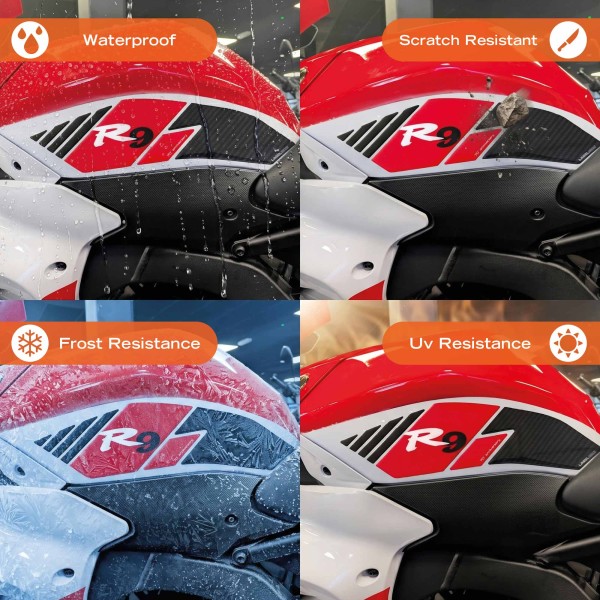 Adesivi Protezioni Laterali Serbatoio compatibili con Yamaha R9 2025-2026
