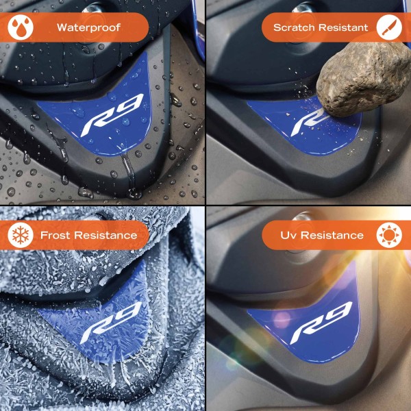 Adhesivo 3D de protección para la parte trasera del sillín de moto, compatible con la Yamaha R9 2025-2026