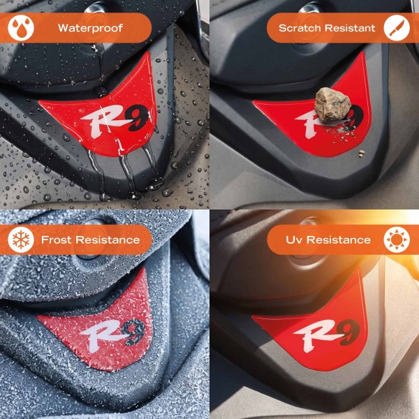 Adhesivo 3D de protección para la parte trasera del sillín de moto, compatible con la Yamaha R9 2025-2026