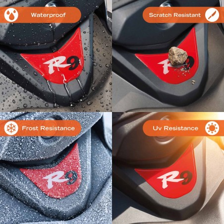 Autocollant de protection 3D pour l'arrière de la selle de moto, compatible avec la Yamaha R9 2025-2026