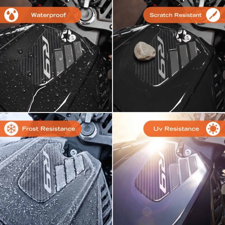 Autocollant en gel 3D pour le dessus du réservoir de moto, compatible avec la Yamaha R9 2025-2026