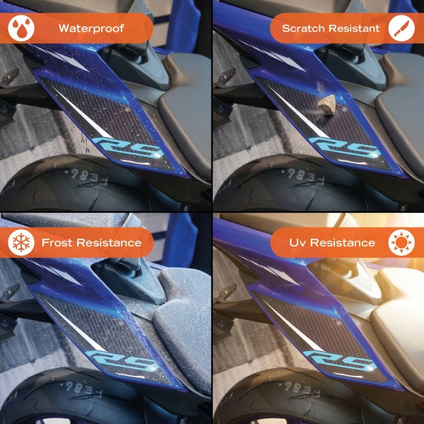 Motorcycle Side Panel Protection: 3D Gel Stickers compatible with the 2025 Yamaha R9