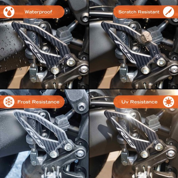 3D Stickers – Motorcycle Heel Guard Protectors compatible with the Yamaha R9 2025–2026