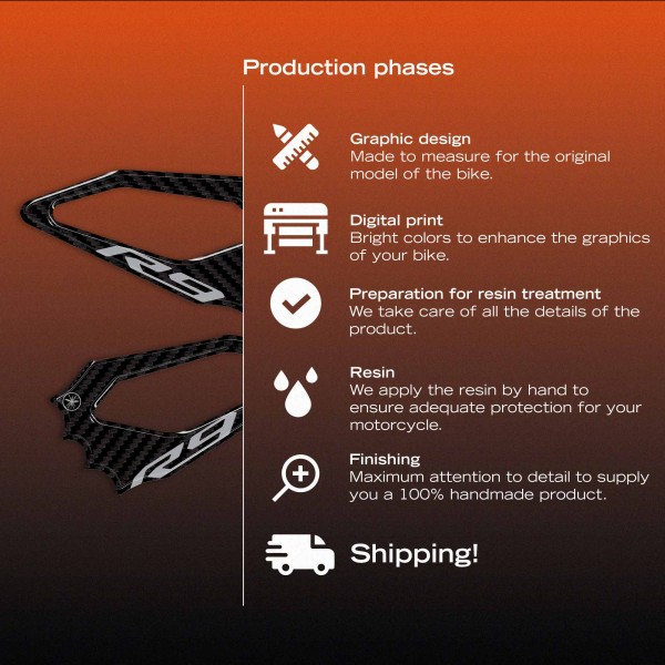 Adhesivos 3D para protectores de umbral de la moto, compatibles con la Yamaha R9 2025-2026
