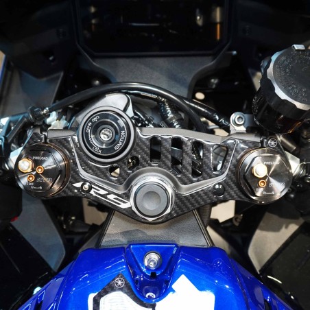 Adhesivo 3D para la horquilla de dirección de la moto, compatible con la Yamaha R9 2025-2026