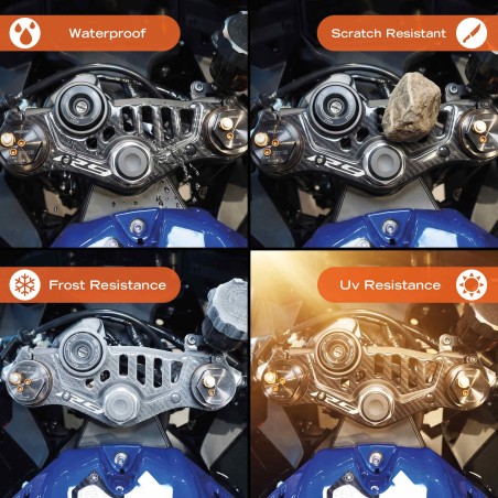 Adesivo 3D Forcella Sterzo moto compatibile con Yamaha R9 2025-2026