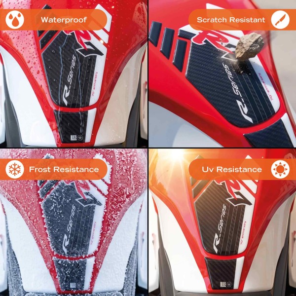 Paraserbatoio moto Adesivo resinato 3D compatibile con Yamaha R7 2026
