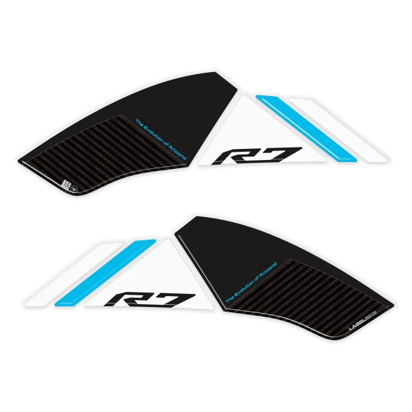 Adesivi Protezioni Laterali Serbatoio moto compatibile con Yamaha R7 2026