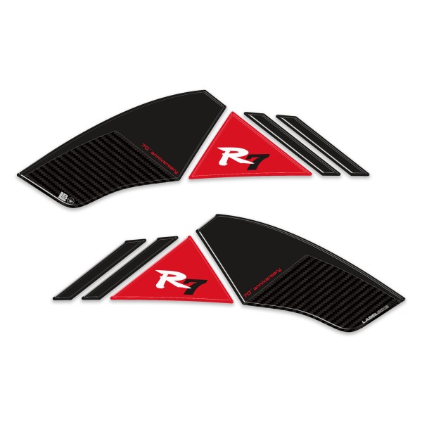 Adesivi Protezioni Laterali Serbatoio moto compatibili con Yamaha R7 2026